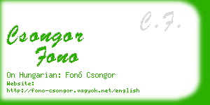 csongor fono business card